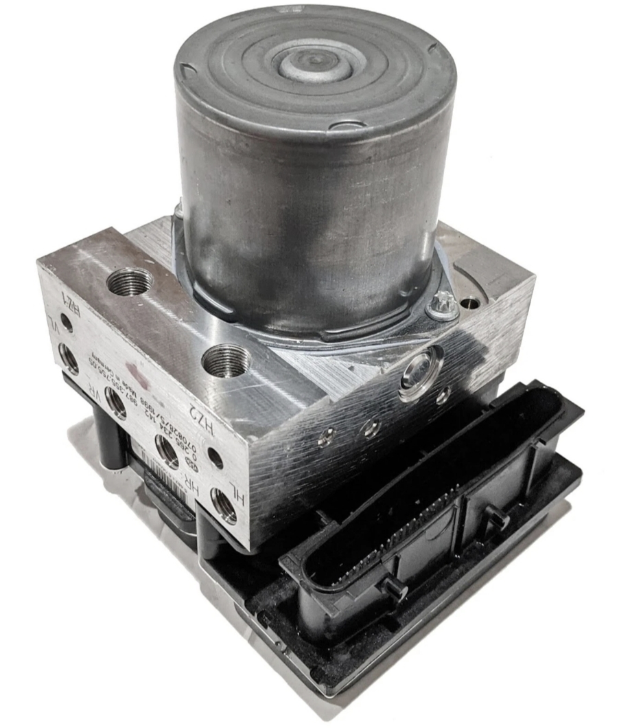 Módulo ABS Porsche com bloco hidráulico e conectores